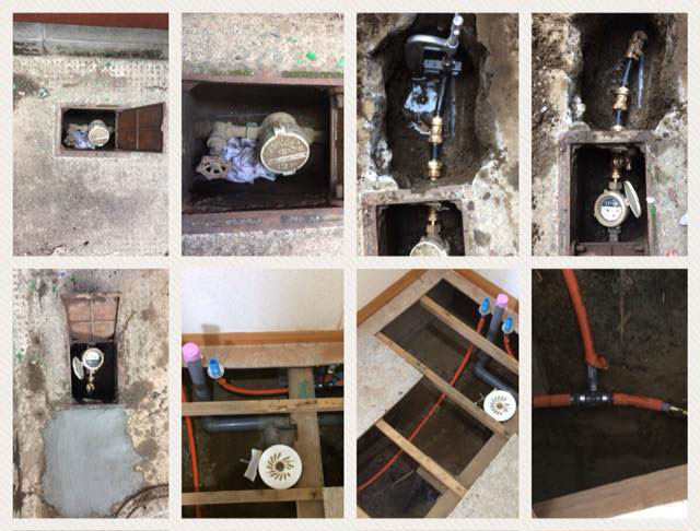 内部のバルブ交換作業