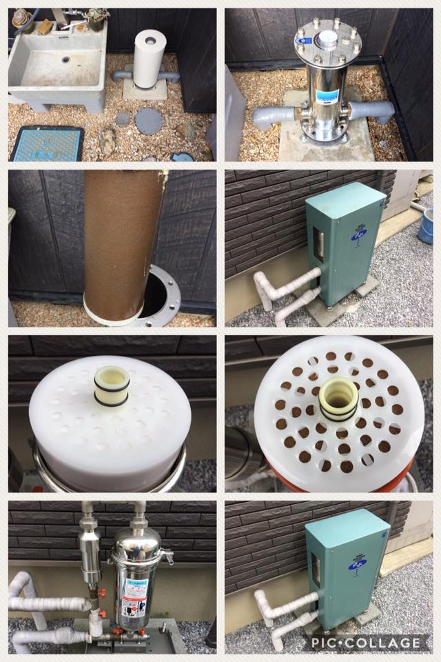 浄水器カートリッジ交換作業