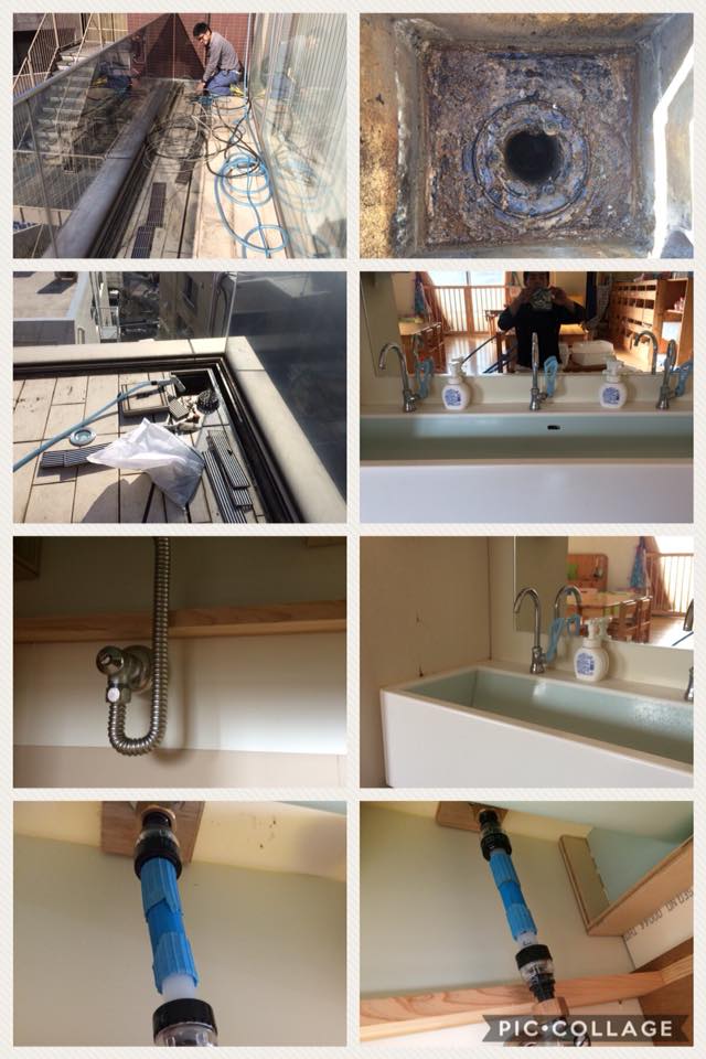 浄水器カートリッジ交換作業